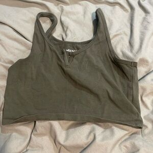 Green crop top